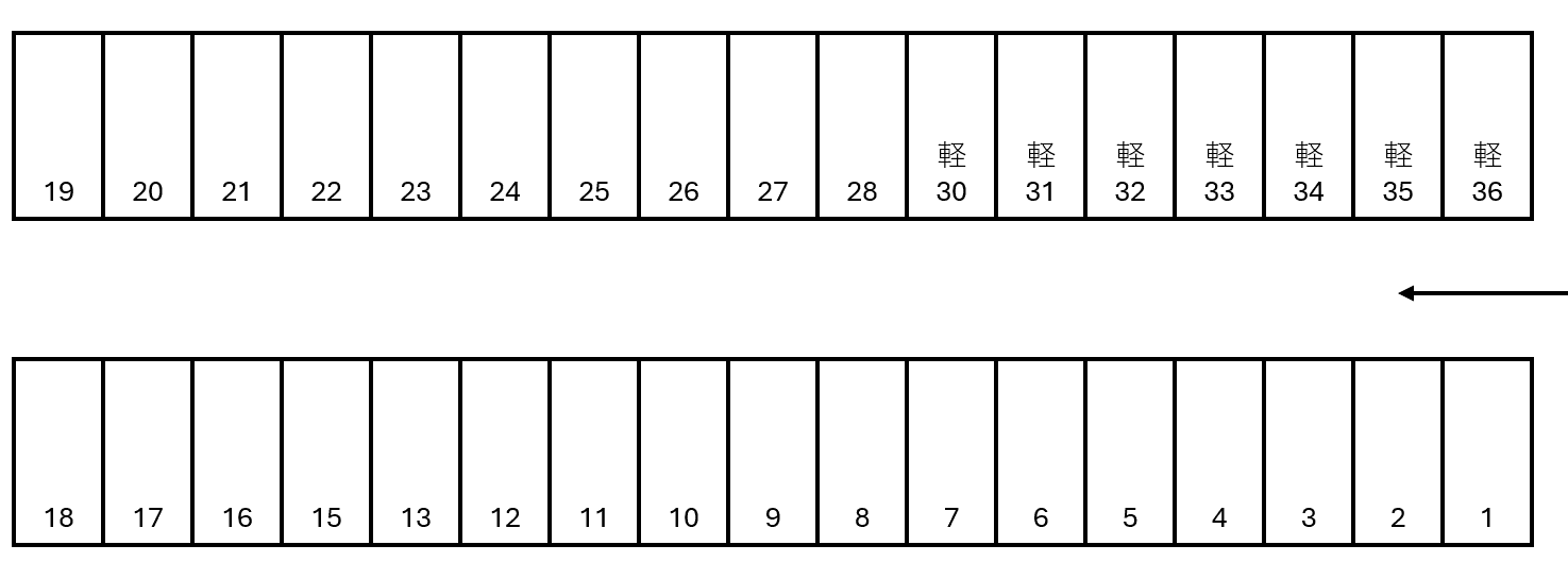 第4坂倉駐車場の駐車配置図