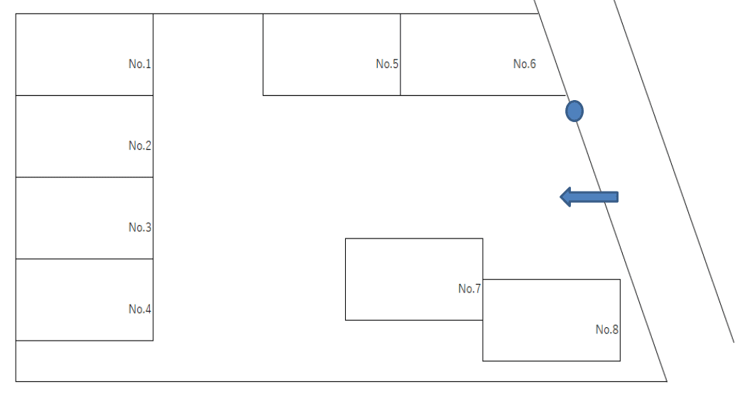 緑ヶ丘 大原駐車場の駐車配置図