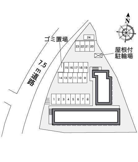 チェリッシュ前原(36808)の駐車配置図