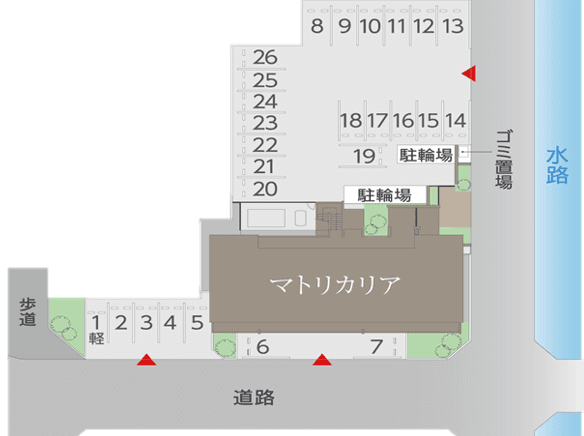 マトリカリアの駐車配置図