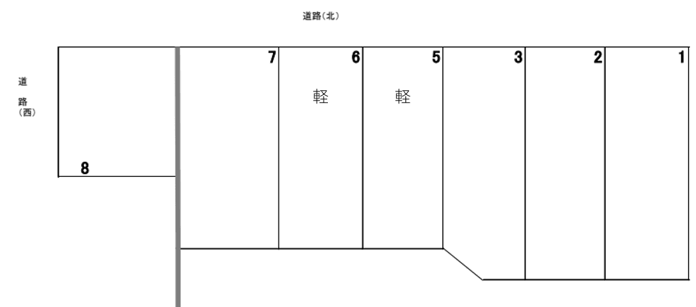 田中駐車場③の駐車配置図