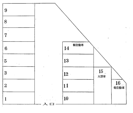パークサイド大塚駐車場の駐車配置図