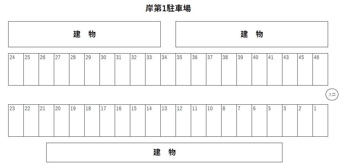 岸第1駐車場の駐車配置図