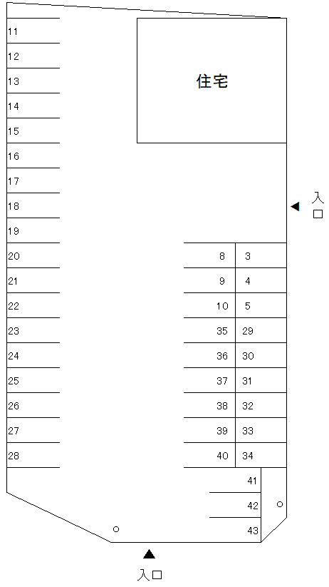 東中央さいとうパーキングⅠの駐車配置図