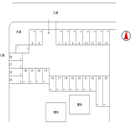 久保町4丁目駐車場の駐車配置図