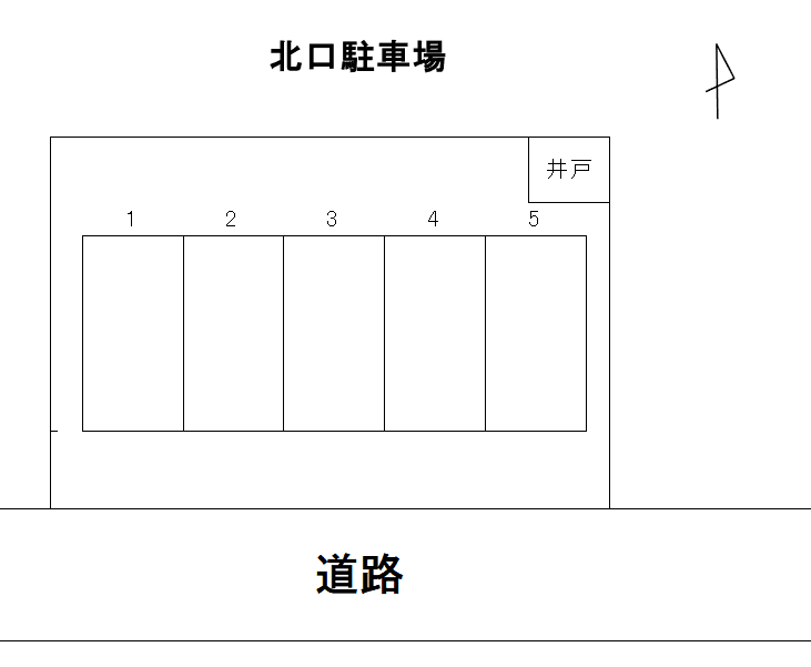 北口駐車場の駐車配置図