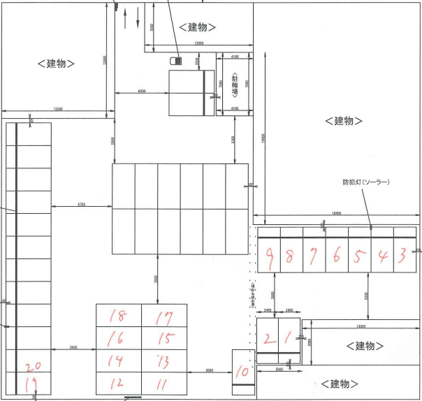 和泉府中駅前第1の駐車配置図