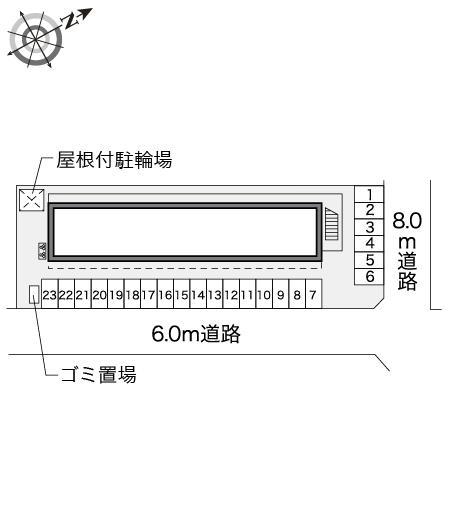 リバーサイドアサカW(24760)の駐車配置図