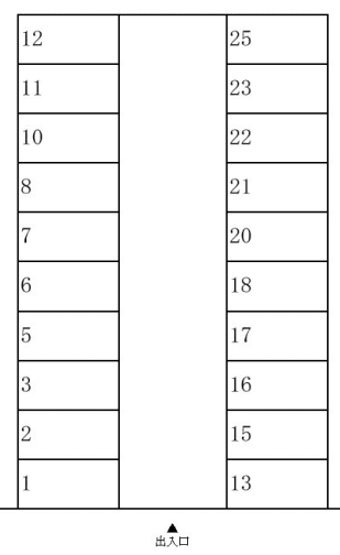 ガ-デンカ-パ-クⅡの駐車配置図