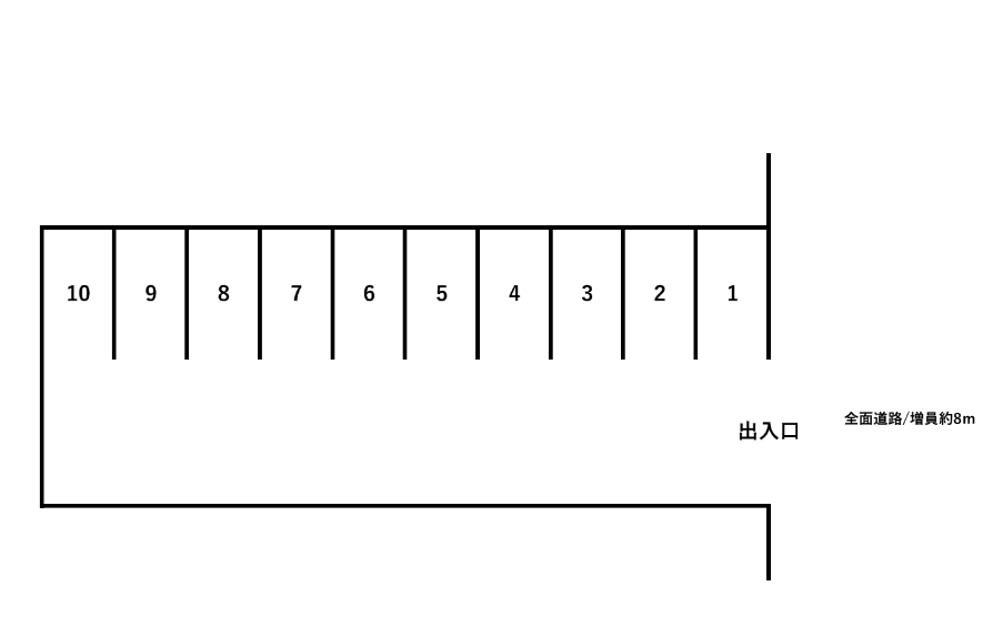 船場西モータープールの駐車配置図