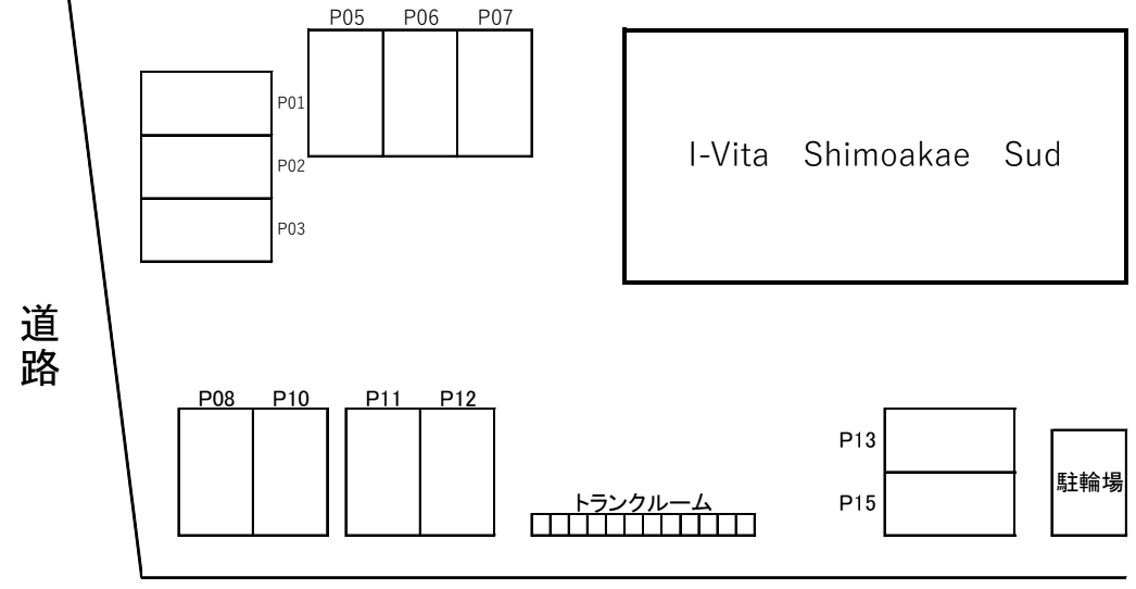 I-vita Shimoakae Sudの駐車配置図