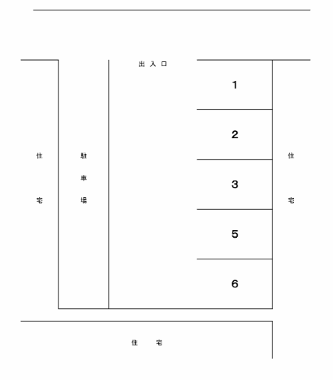 長崎4230351駐車場の駐車配置図