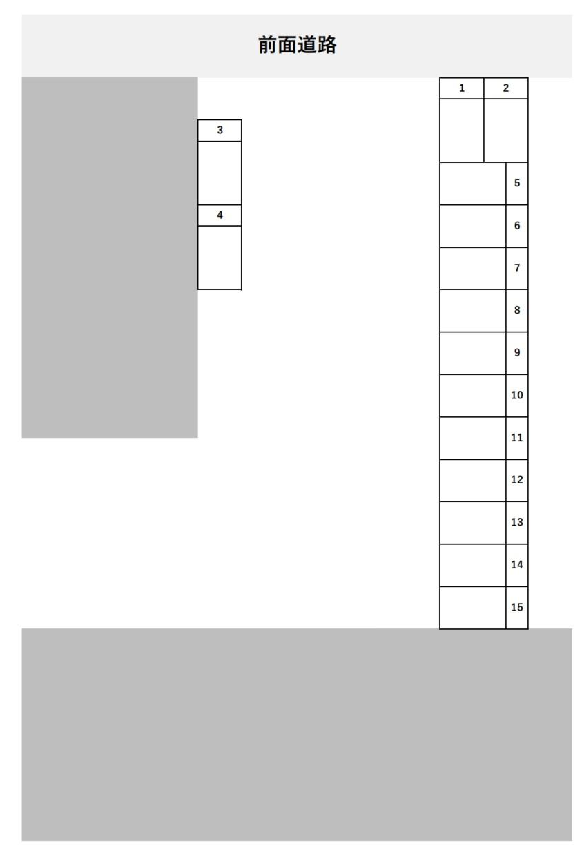 繁根木月極駐車場の駐車配置図