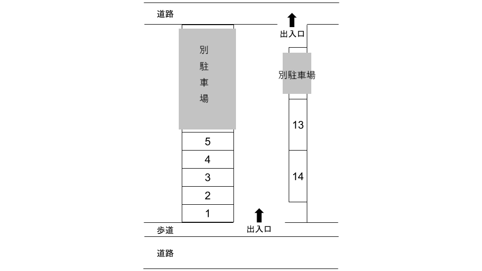 森田ガレージ(148)の駐車配置図