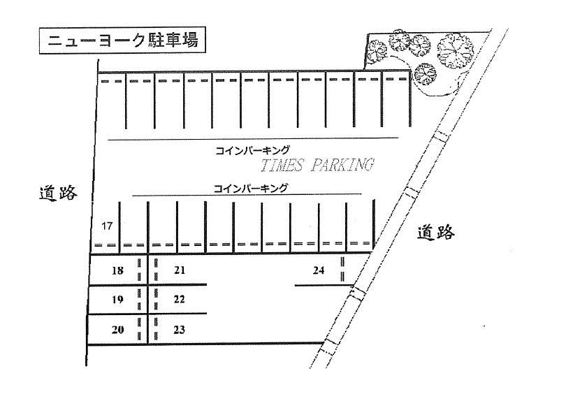 ニューヨーク駐車場の駐車配置図