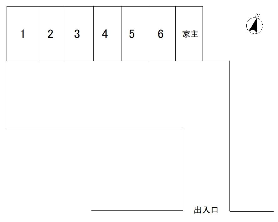 長尾中原3丁目月極駐車場の駐車配置図