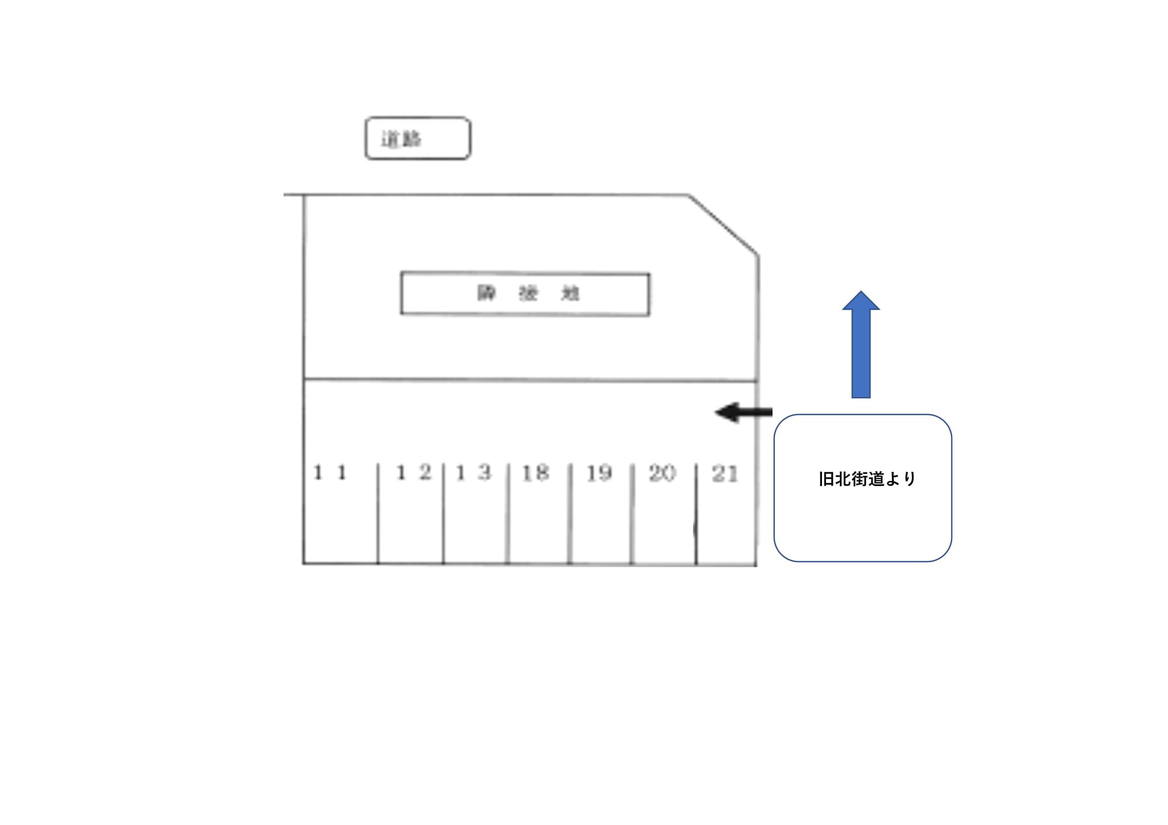 沓谷5丁目駐車場の駐車配置図