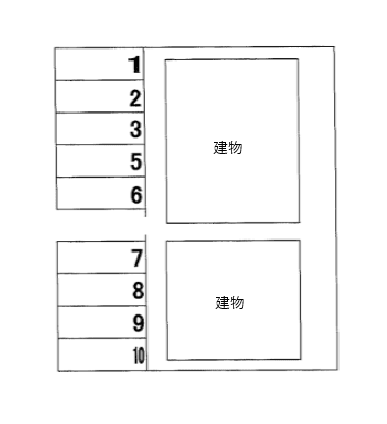 第2寿コーポ駐車場の駐車配置図
