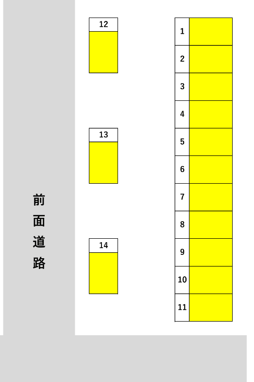 パイン第2駐車場の駐車配置図