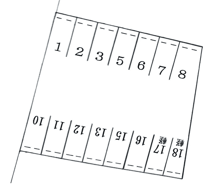 和幸第3パーキングの駐車配置図
