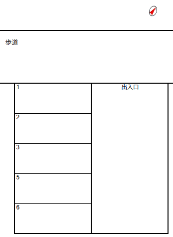 大瀬駐車場の駐車配置図