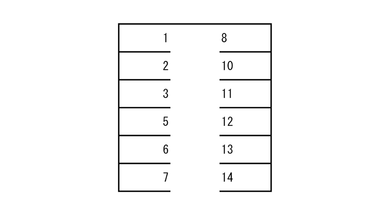 大堤第一駐車場の駐車配置図