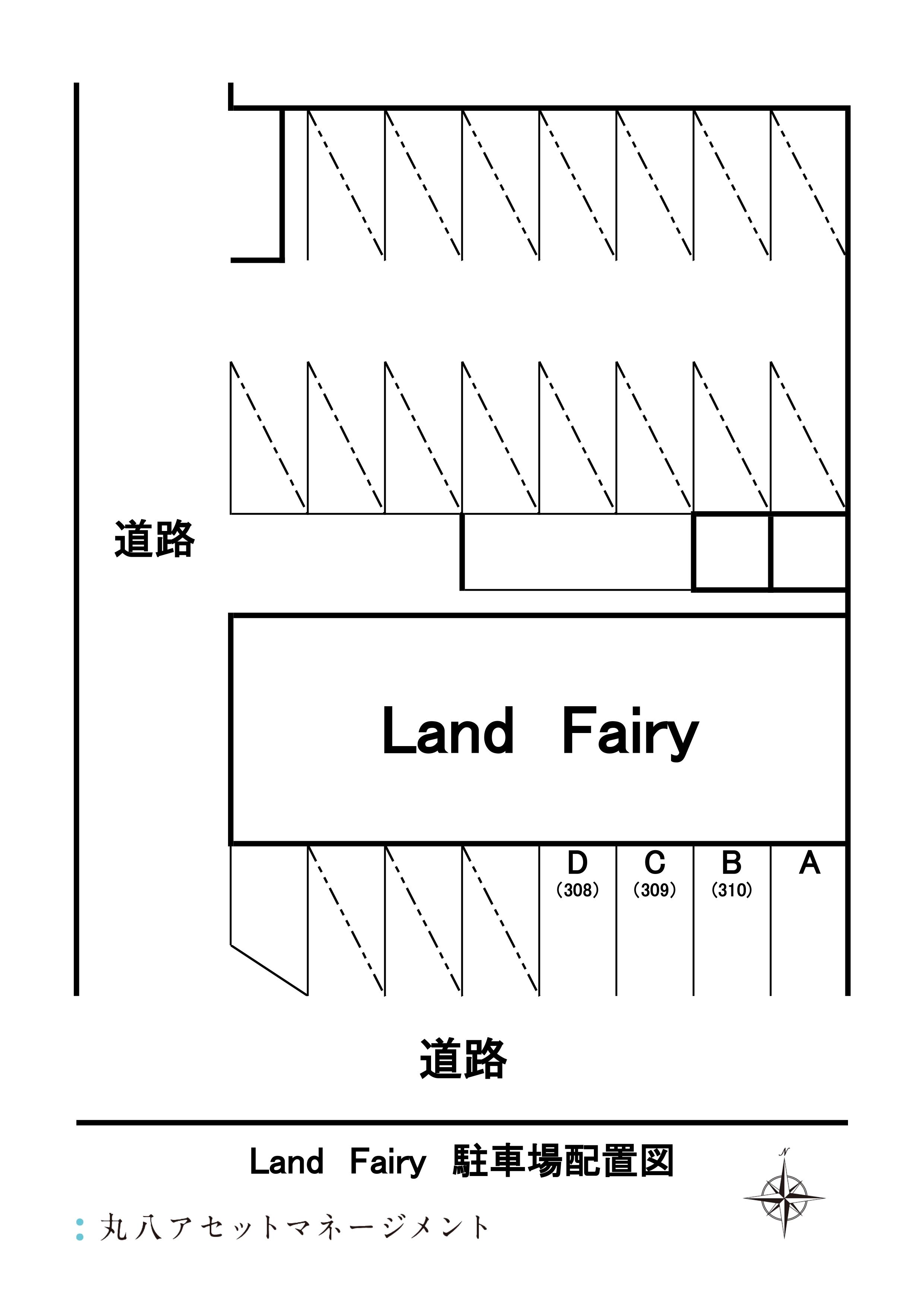 LandFairy駐車場の駐車配置図