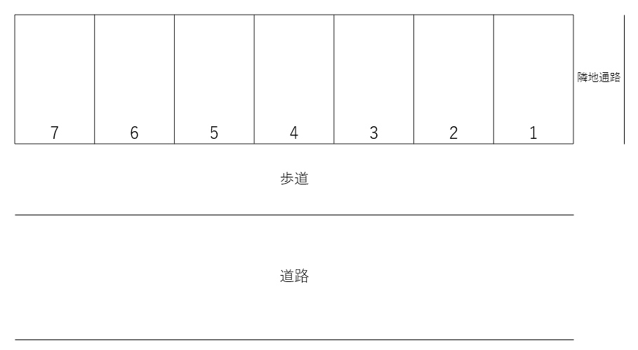 宝木町一丁目駐車場の駐車配置図