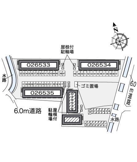 コンフォール石橋F(26536)の駐車配置図
