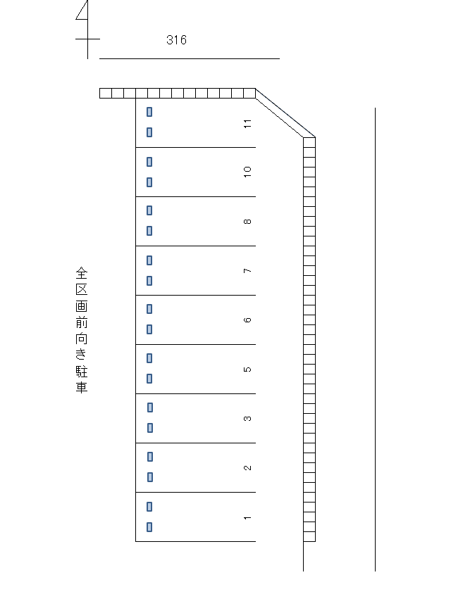 岩倉-316の駐車配置図