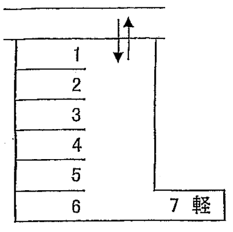 澤入パーキングの駐車配置図