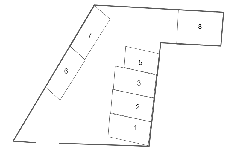 寺山ガレージの駐車配置図