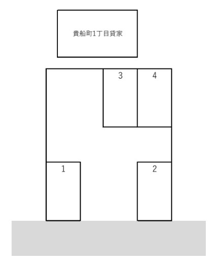貴船町1丁目駐車場の駐車配置図