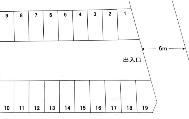 四谷下町56駐車場の駐車配置図