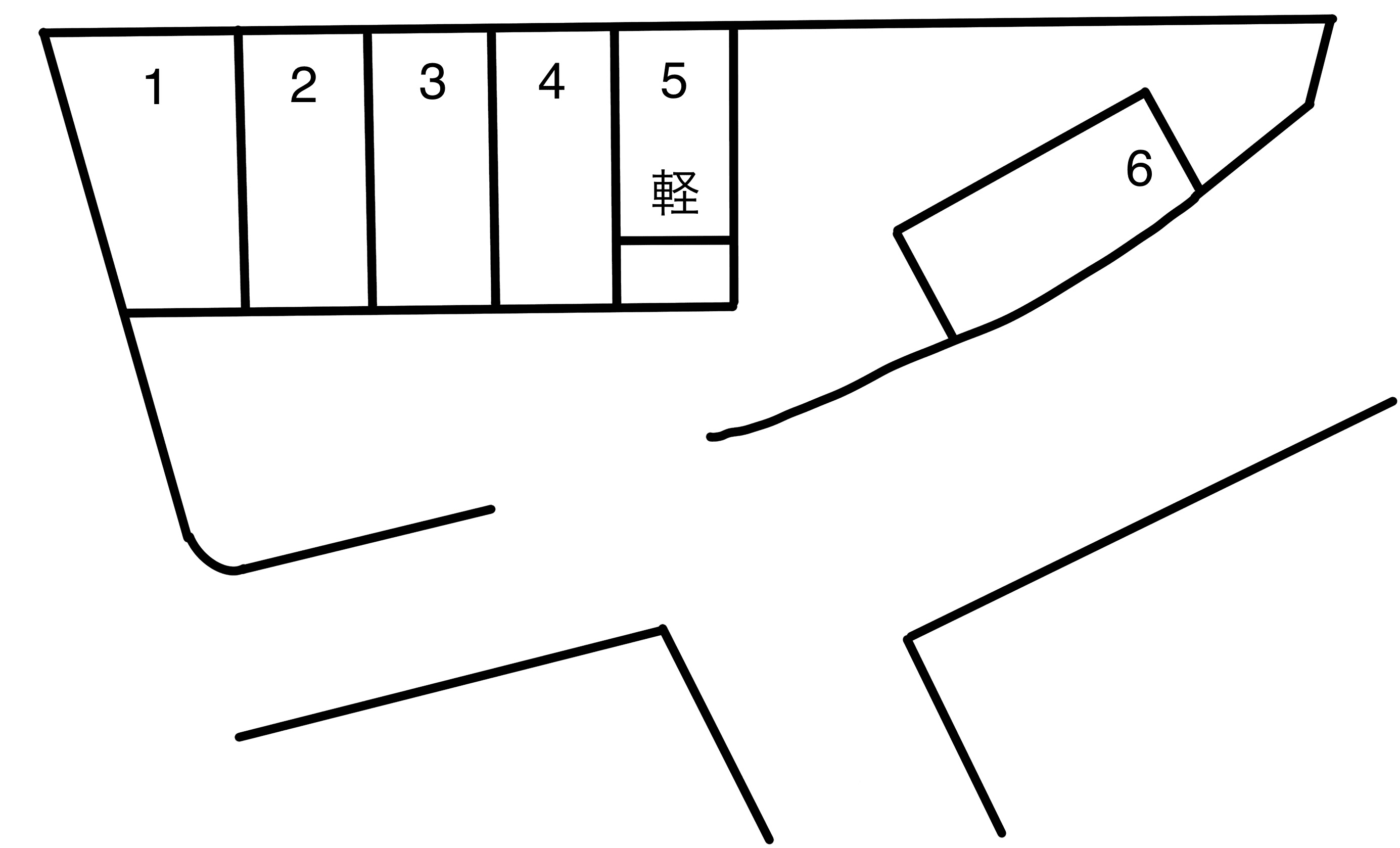 平野駐車場の駐車配置図