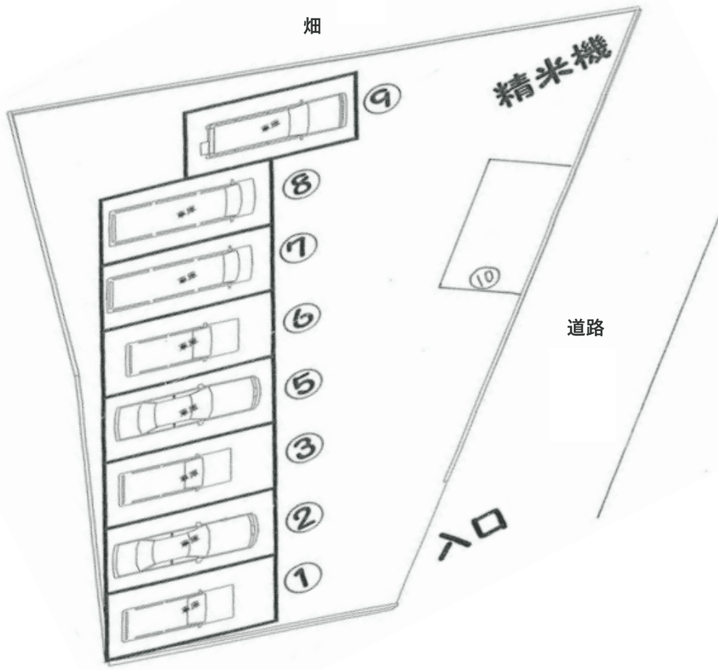 堀野駐車場の駐車配置図