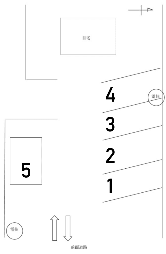 FK山手町127駐車場の駐車配置図