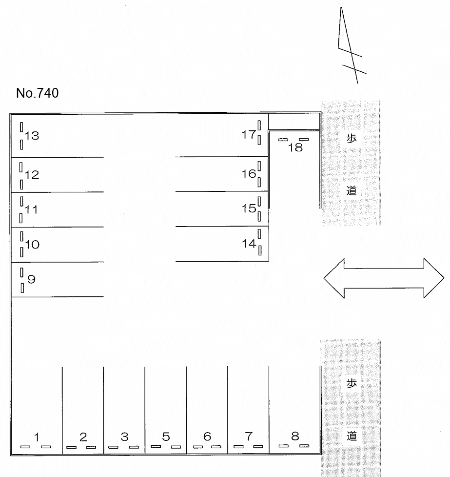 740の駐車配置図