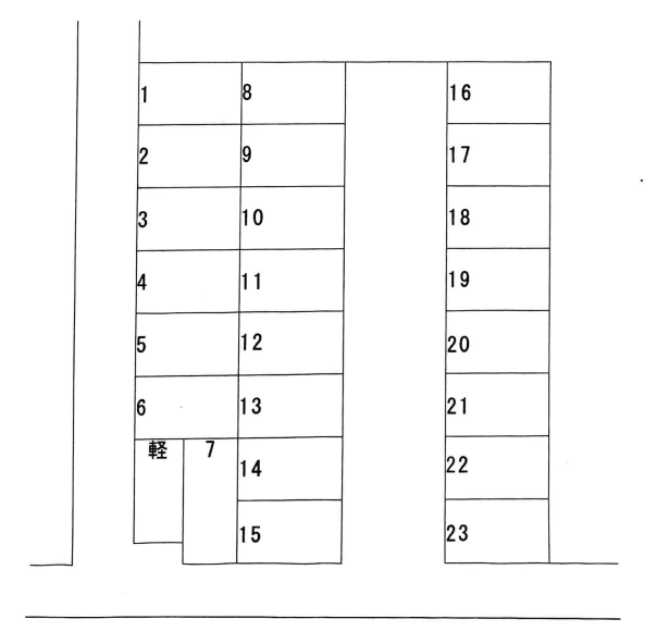 光新パーキングⅡの駐車配置図