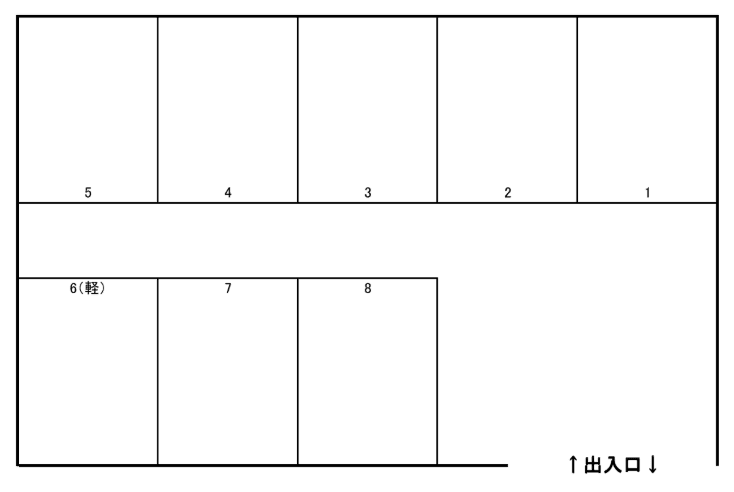 宮の森中村駐車場の駐車配置図