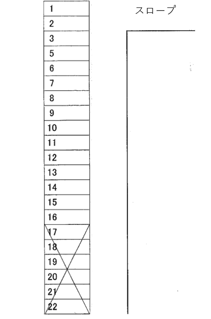 高橋第3駐車場の駐車配置図