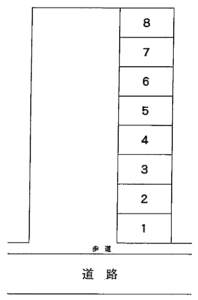横山台駐車場の駐車配置図