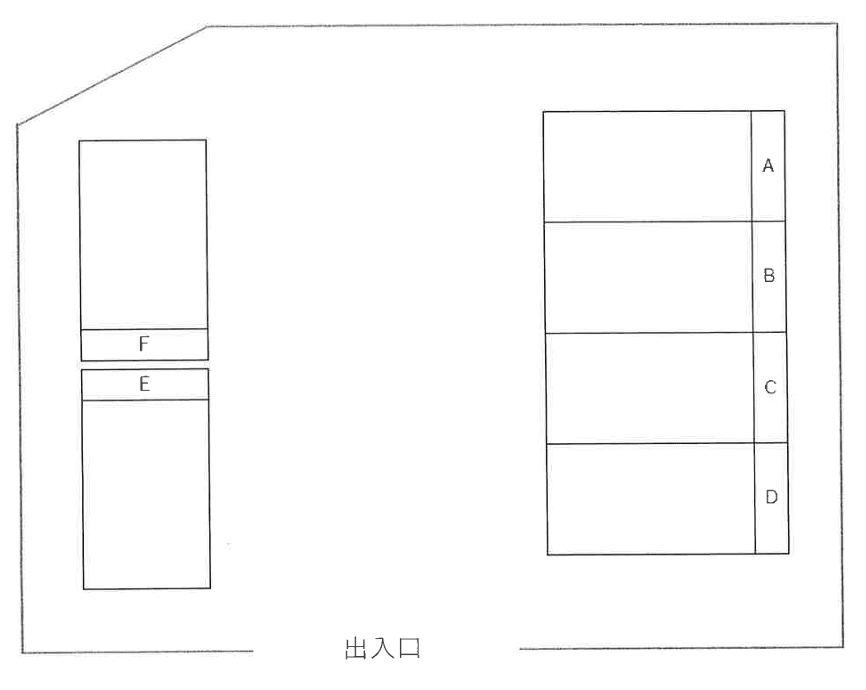 岬町 高嶋駐車場の駐車配置図