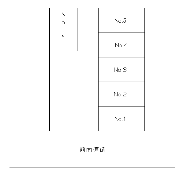 雁ノ巣2丁目駐車場の駐車配置図