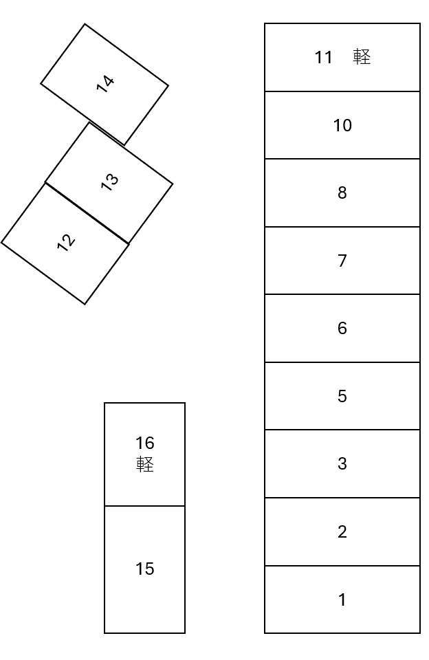 岡田町月極駐車場の駐車配置図