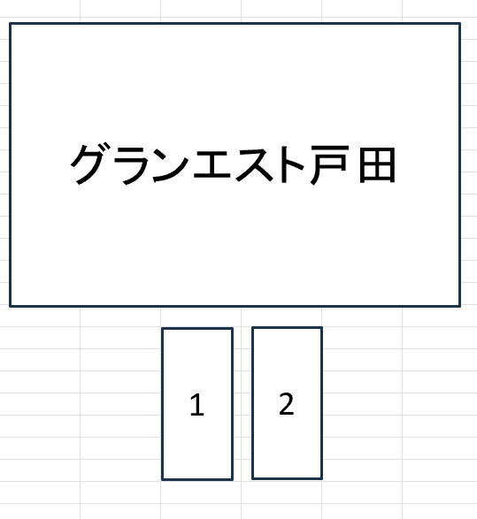 グランエスト戸田駐車場の駐車配置図