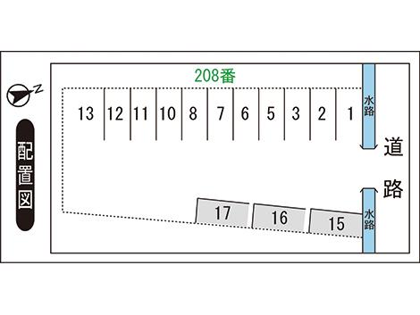 高柳3丁目M駐車場の駐車配置図