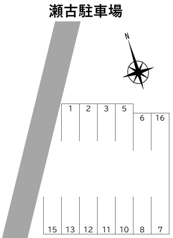 瀬古駐車場の駐車配置図