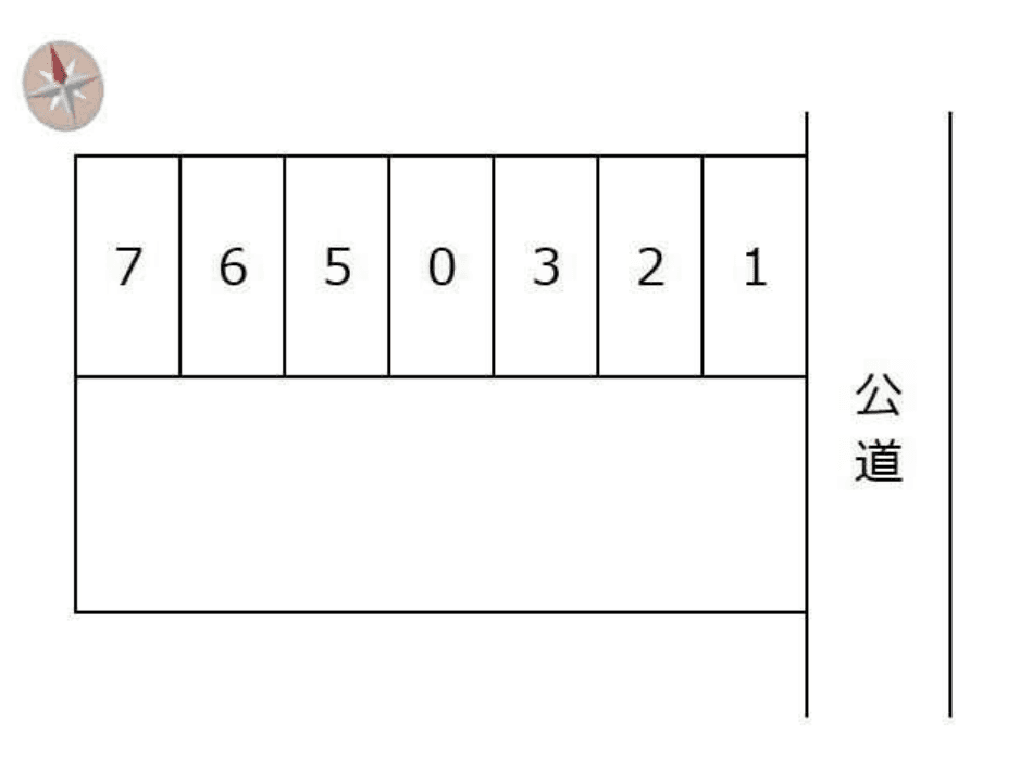 甚門駐車場の駐車配置図