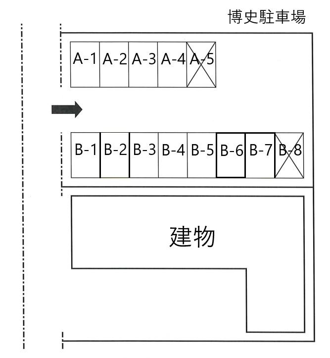 博史駐車場の駐車配置図